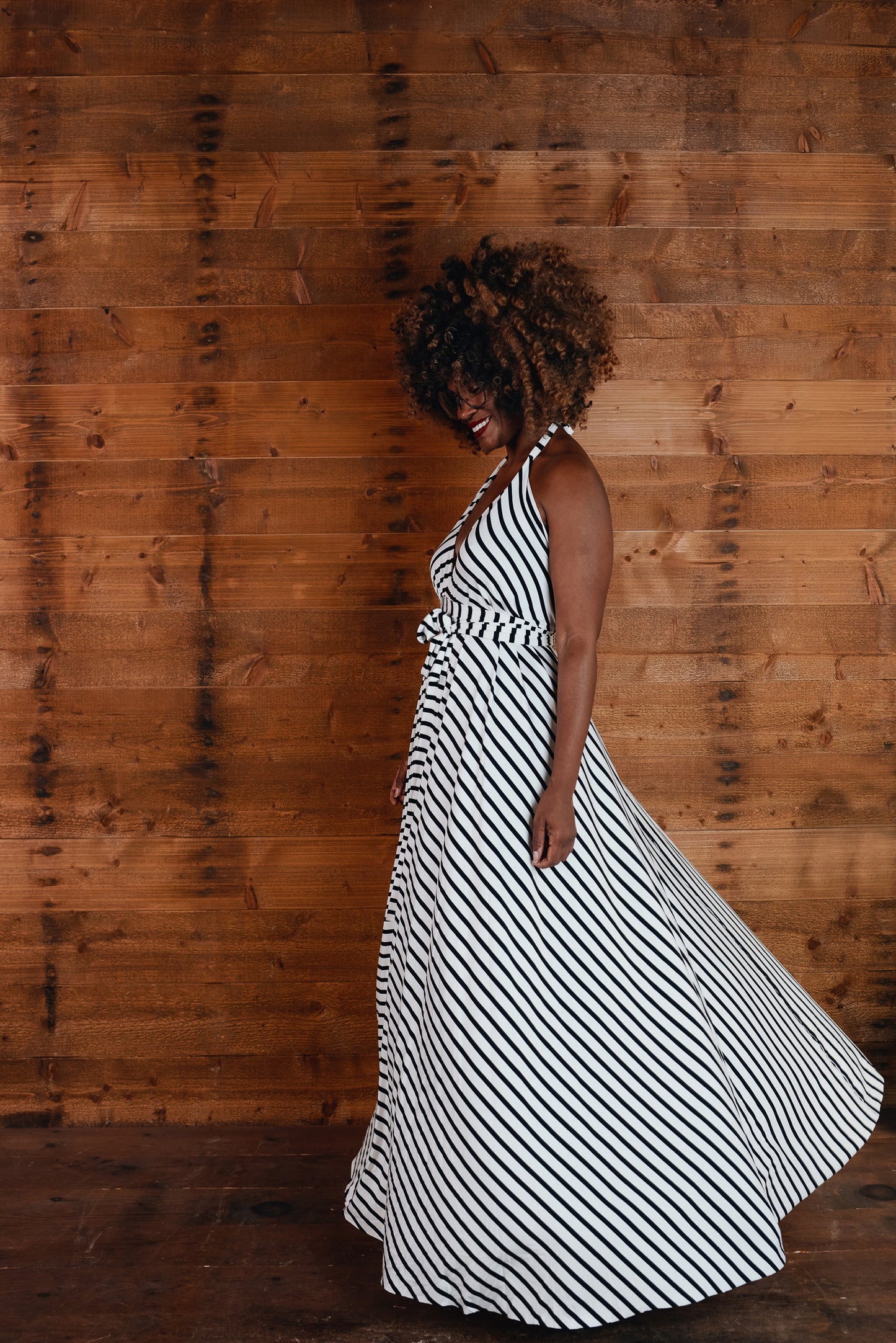 :: skripes :: stripe halter with tie